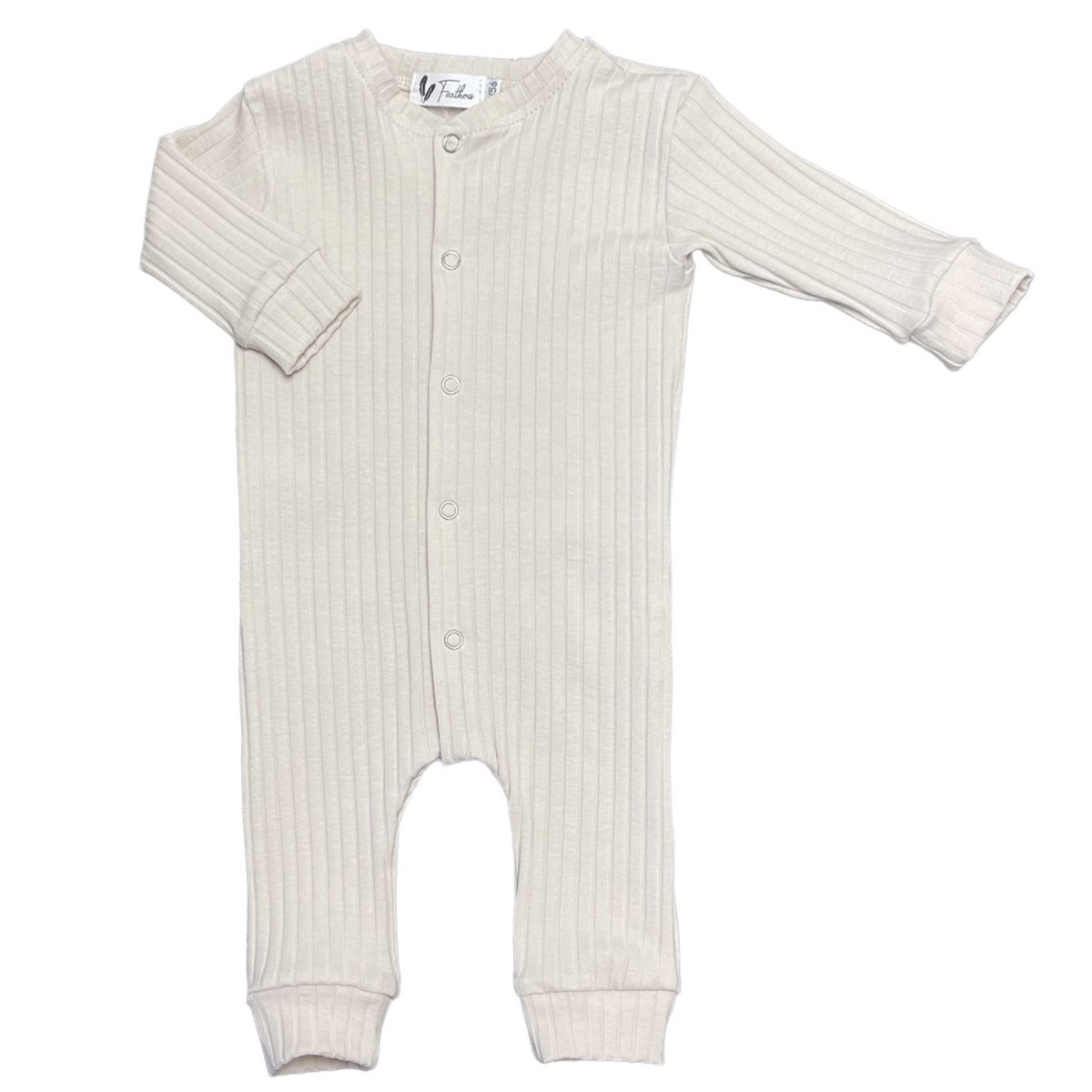 Babydoll Brede Rib Jersey Natuurlijk Beige