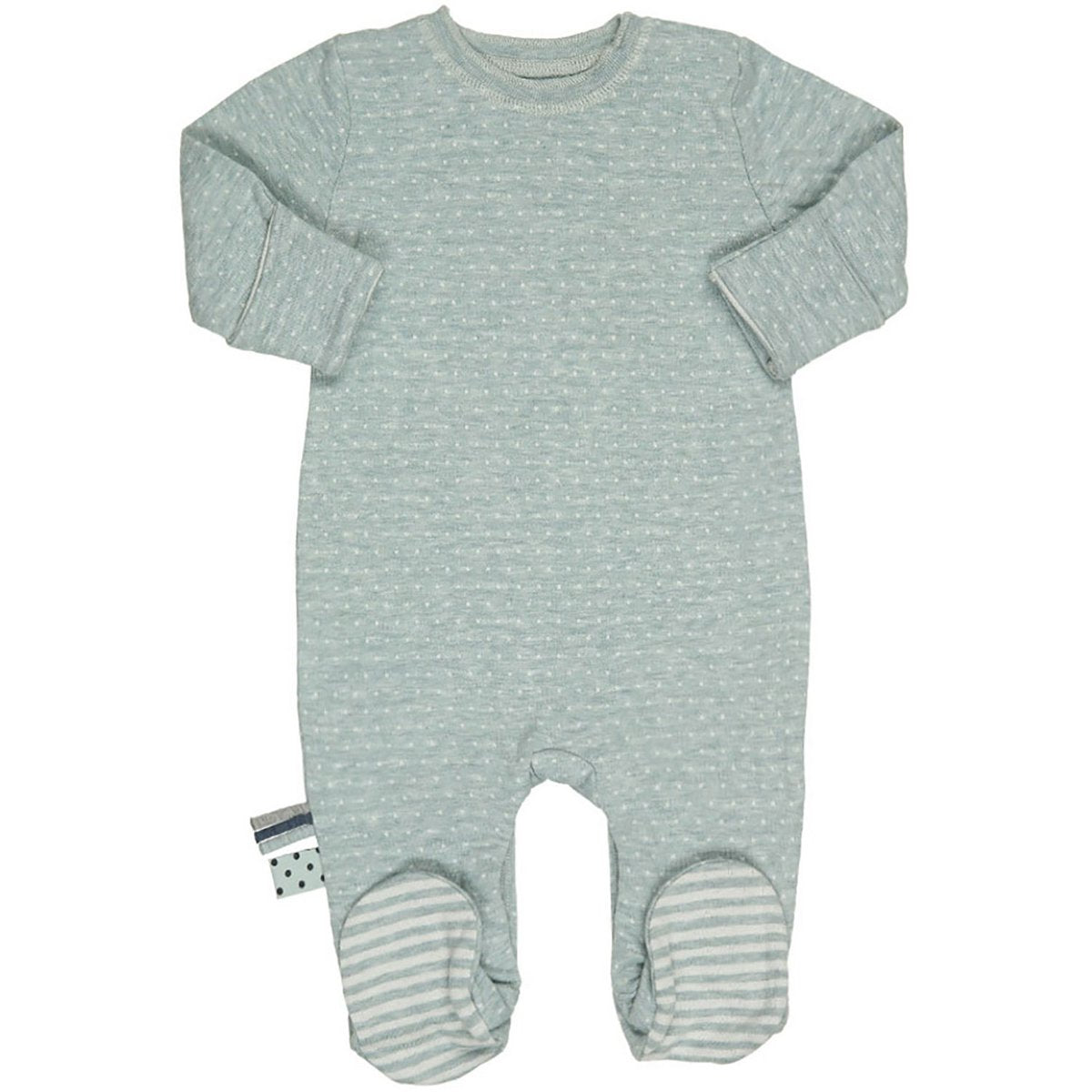 OrganicEra Organic Baby Footed Sleepsuit, Aqua