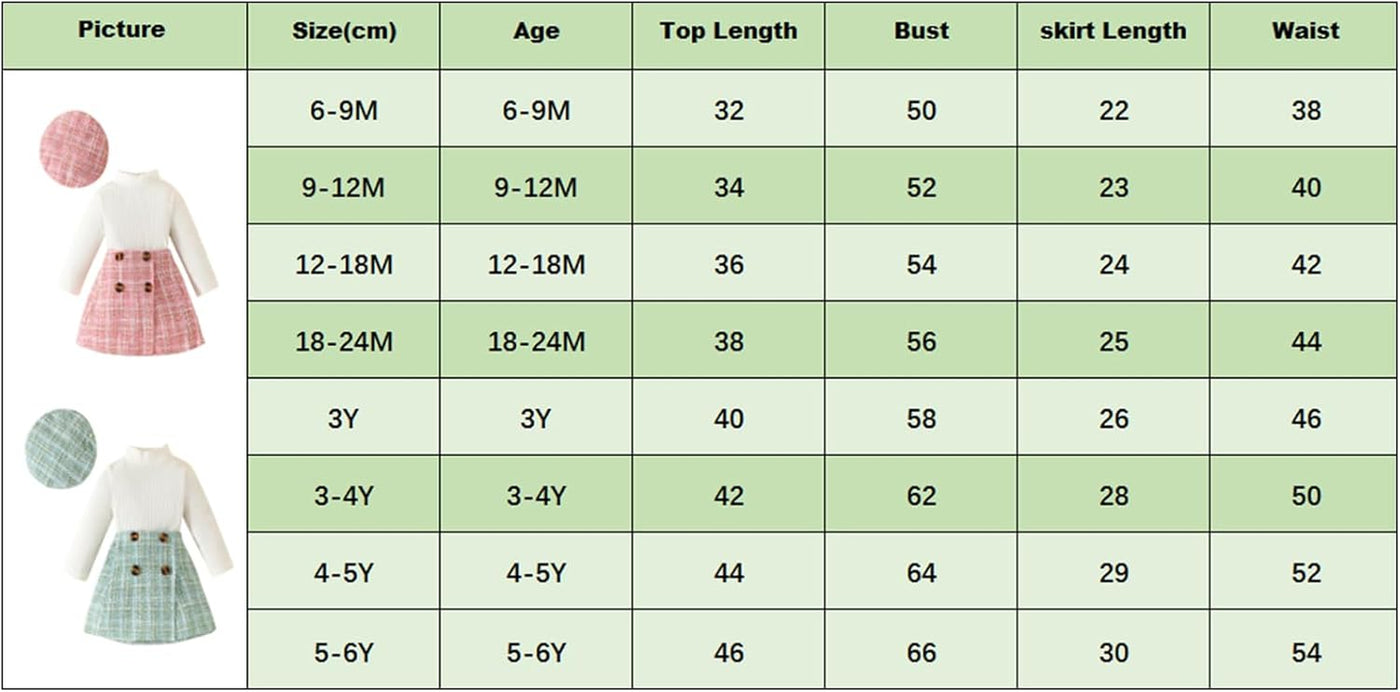 Baby Girl Outfit Clothes Autumn High Necked Long Sleeve 