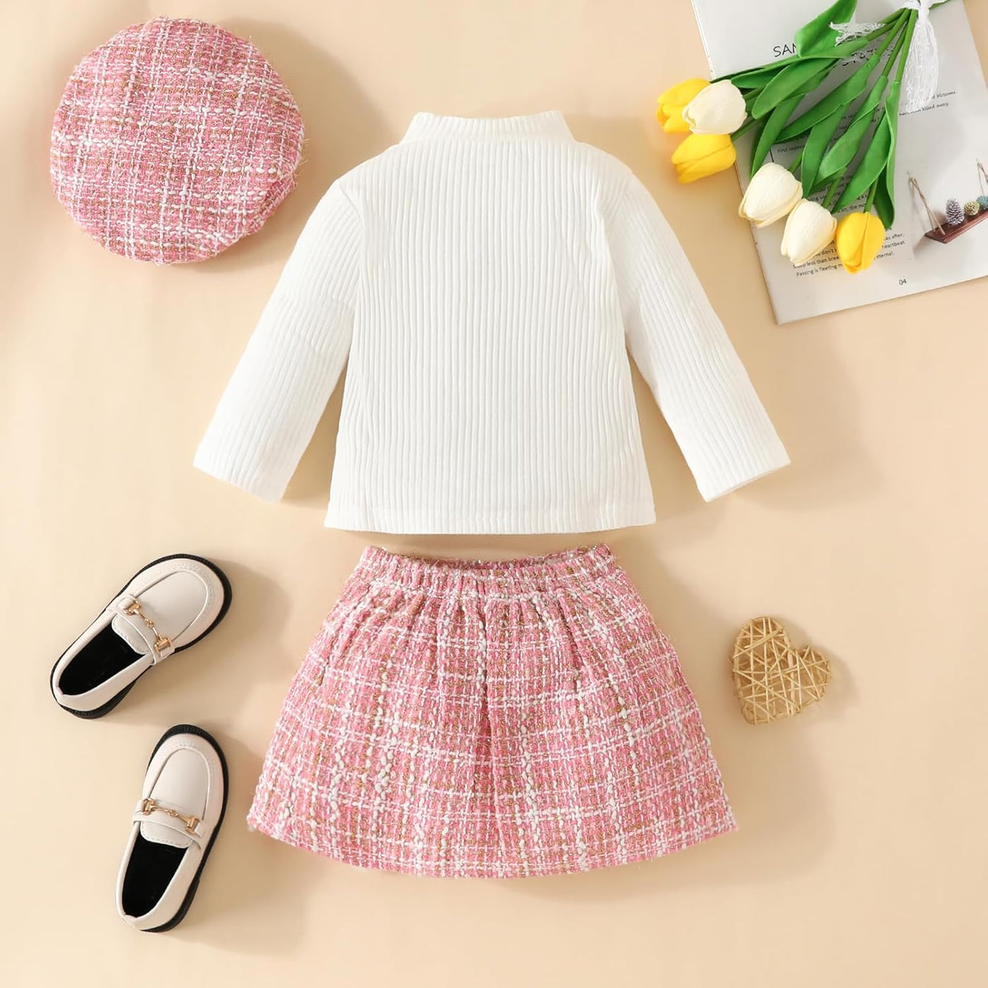 Baby Girl Outfit Clothes Autumn High Necked Long Sleeve 