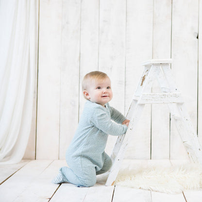 OrganicEra Organic Baby Footed Sleepsuit, Aqua