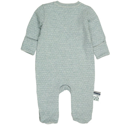 OrganicEra Organic Baby Footed Sleepsuit, Aqua