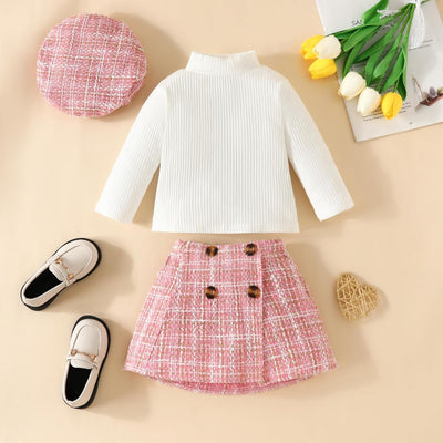Baby Girl Outfit Clothes Autumn High Necked Long Sleeve 
