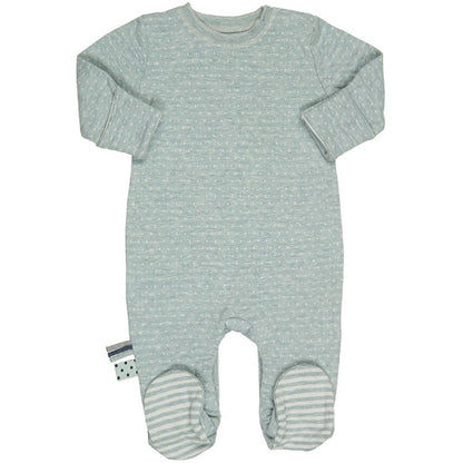 OrganicEra Organic Baby Footed Sleepsuit, Aqua