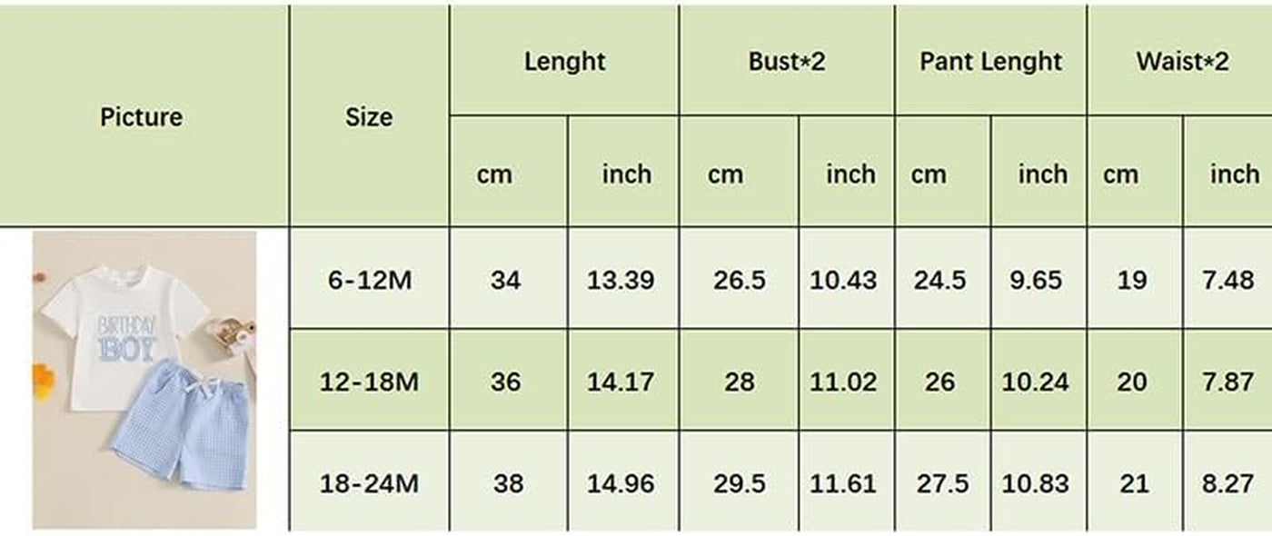 Baby Boy Girl Birthday Outfit Short Sleeve T-Shirt Shorts 